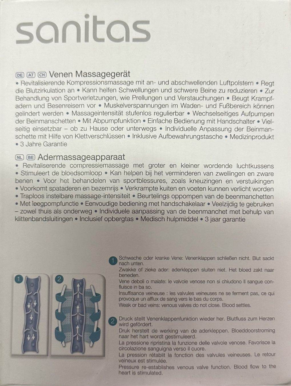 Dispositivi per massaggi: Sanitas SFM 90 Kompressionmassage – Usato da Uster venduto da Niki1922 1