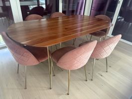 6 Stühle guter Zustand und 2 Bar-Sthule von House Nordic