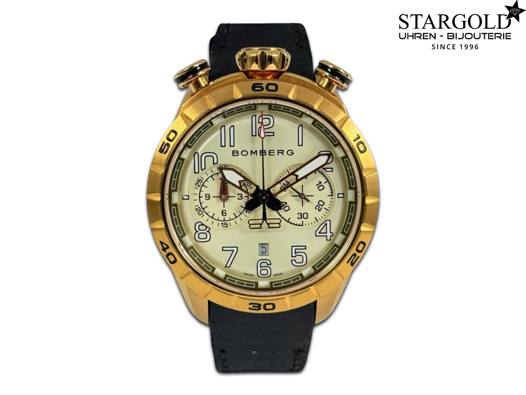 Bomberg Orologi: Bomberg 1968 Chronograph – Nuovo e nell'imballaggio originale da Zürich venduto da Stargold-Uhren