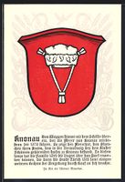 Knonau, Wappen mit silbernem Meyerhut