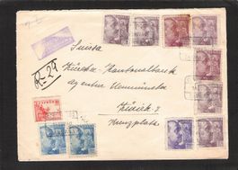 Flugbrief : Spanien - Zürich , gel. 14. Nov. 1940