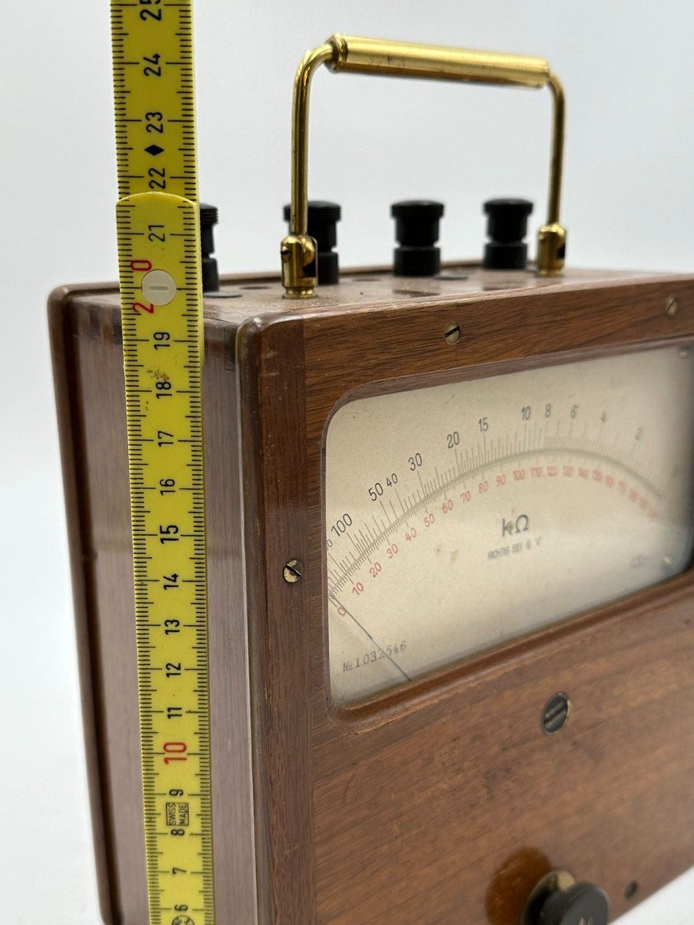 Misurare: Widerstandsmessgerät mit Holzgehäuse, Hartmann & Braun – Usato da Luzern venduto da Lager6640 1