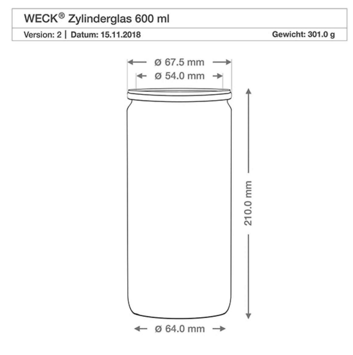 Weck Contenitori & Simili: Weck Zylinderglas – Usato da Domat/Ems venduto da cowi 2