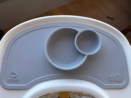 STOKKE ezpz Silikonmatte + Schale grau  Top Zustand