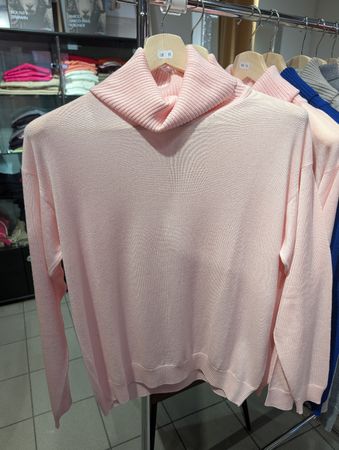 Viamaro Damenpullover 100% Merinowolle Rosa  Gr. M