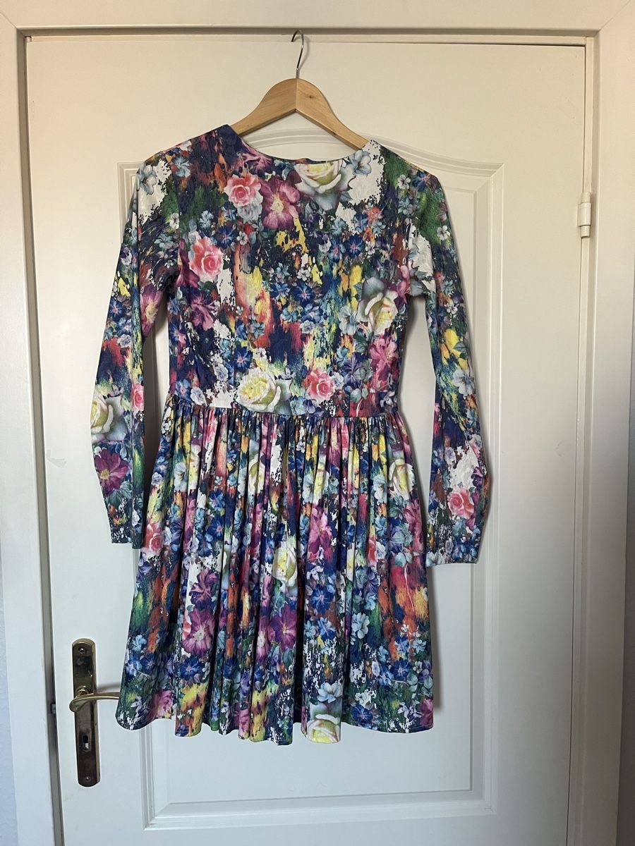 Vestiti: Blumenkleid mit langen Ärmeln, Designer-Piece, Grösse S – Usato da Zürich venduto da janasza