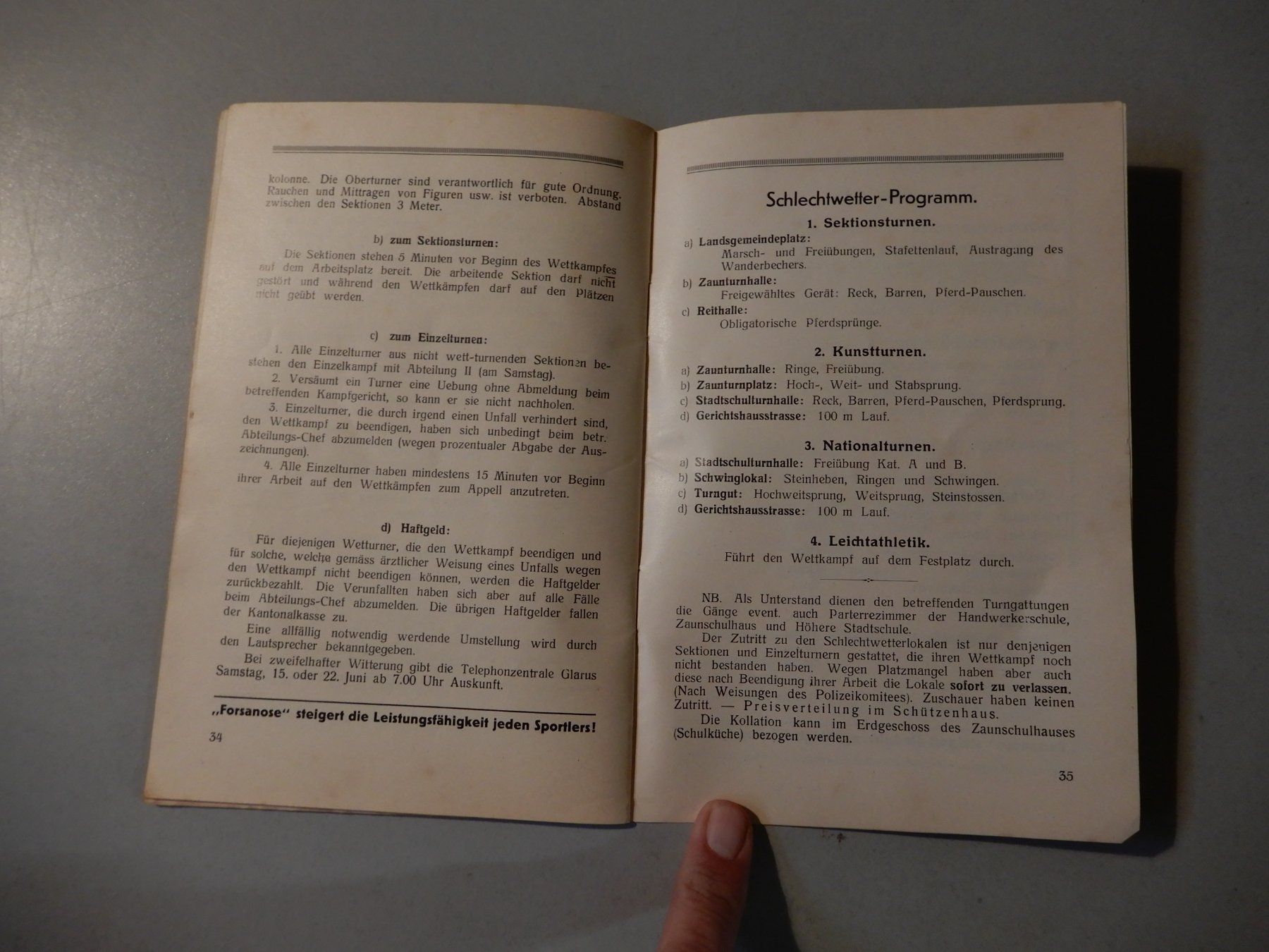 Dokumente: Glarner Kantonalturnfest 1935, Festführer – Gebraucht aus Erstfeld von Mario_boe0 7