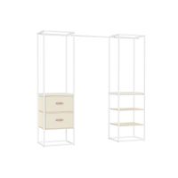 Kleiderständer, offener Kleiderschrank, Garderobe, weiss