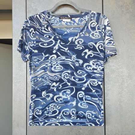 🐸 SALVATORE FERRAGAMO TOP T-SHIRT M ELASTISCH