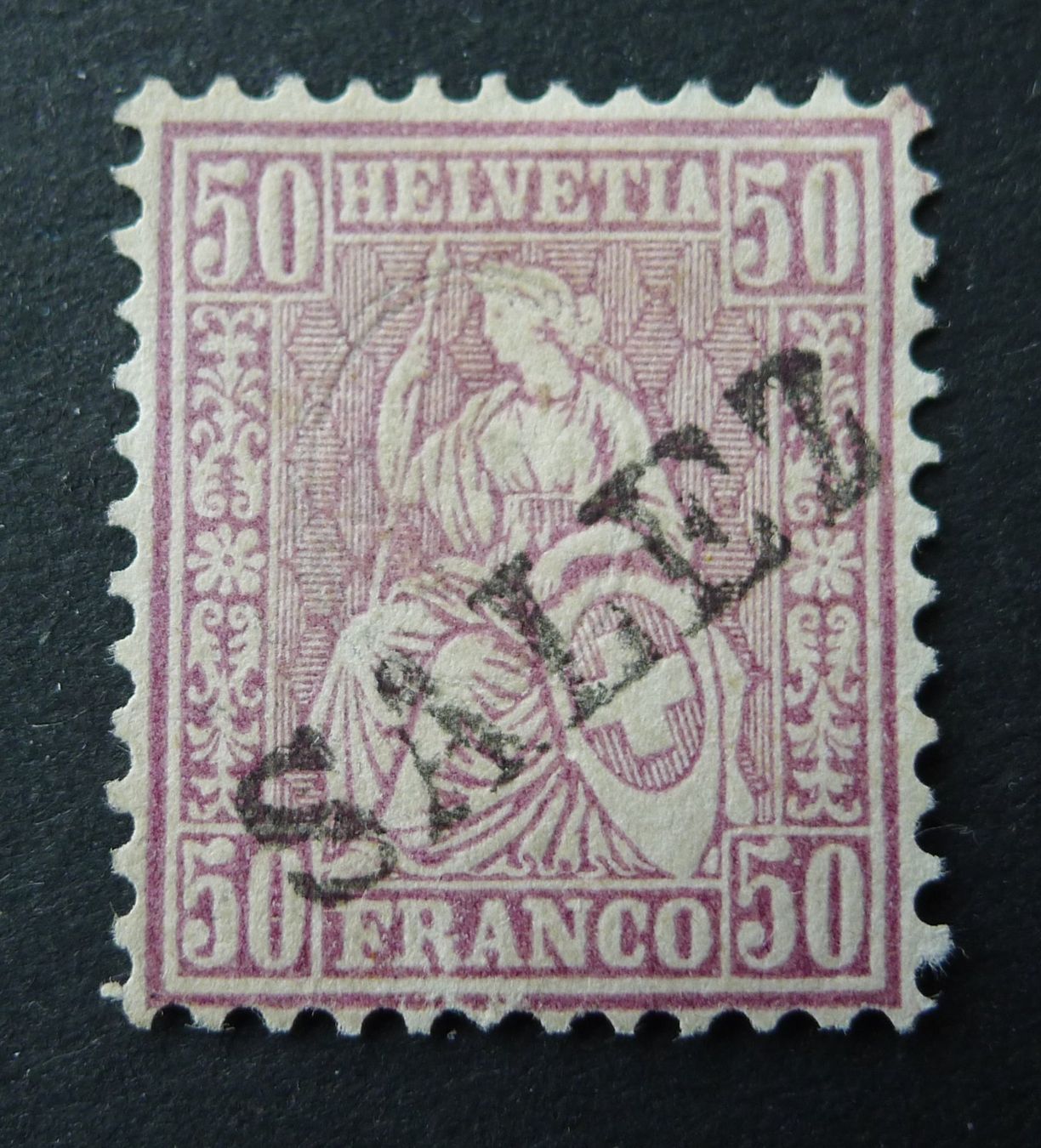 Alle Briefmarken: Nr. 43, Stabstempel SALEZ SG – Gebraucht aus Ebikon von SilvioFreund