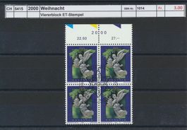 2000 "Weihnacht", Viererblock, ET - Stempel
