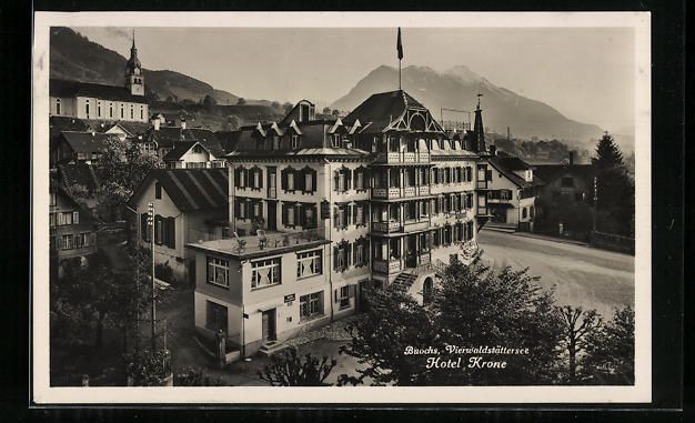 Ansichtskarten: Buochs /Vierwaldstättersee, Hotel Krone – Gebraucht aus Berlin von bartko-reher