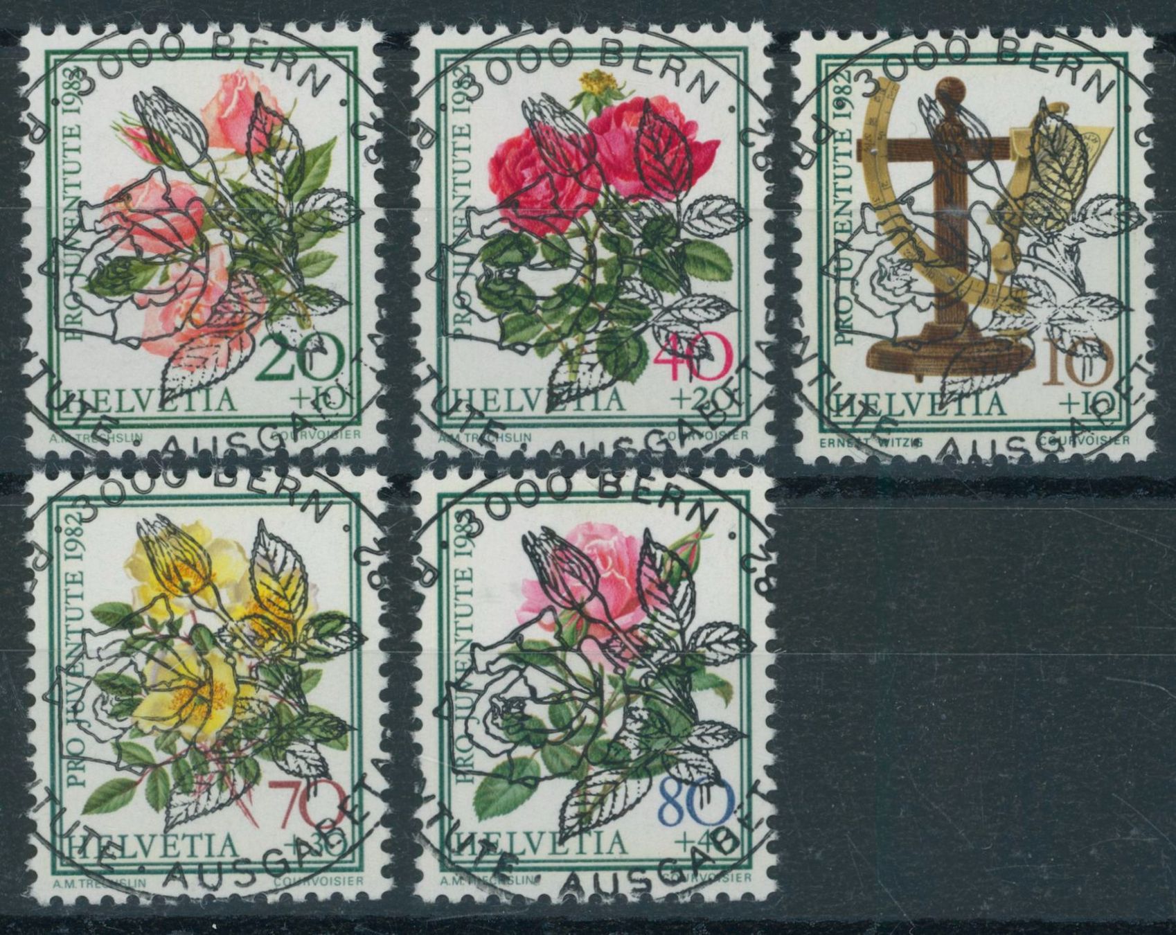 Tutti i francobolli: 1982 - Pro Juventute - Ersttag Voll Stempel ET – Usato da Schindellegi venduto da leecollect
