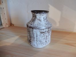 Keramik Vase gemustert braun weiss guter Zustand