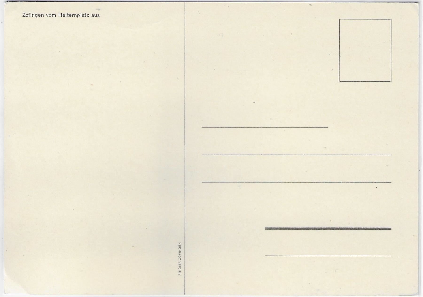 Cartoline postali: Zofingen vom Heiternplatz aus – Antico da Ettingen venduto da Kartenplanet 1