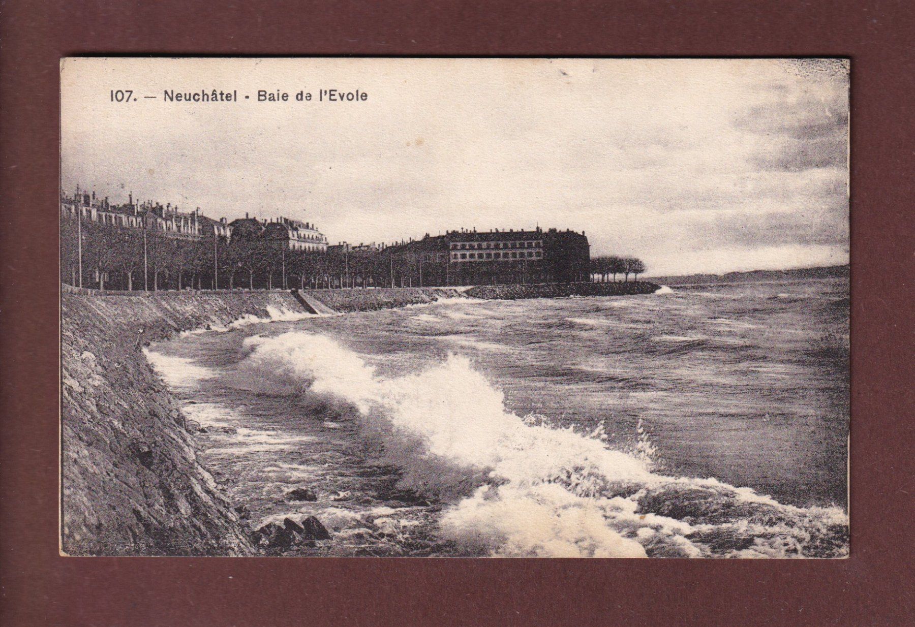 Ansichtskarten: NEUCHÂTEL - Baie de l'Evole - 1921 – Gebraucht aus Pully von nicecards