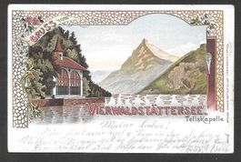 Sisikon Tellskapelle Lithografie Feldpoststempel