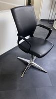 Bürostuhl schwarz mit Armlehnen Metallfuss guter Zustand