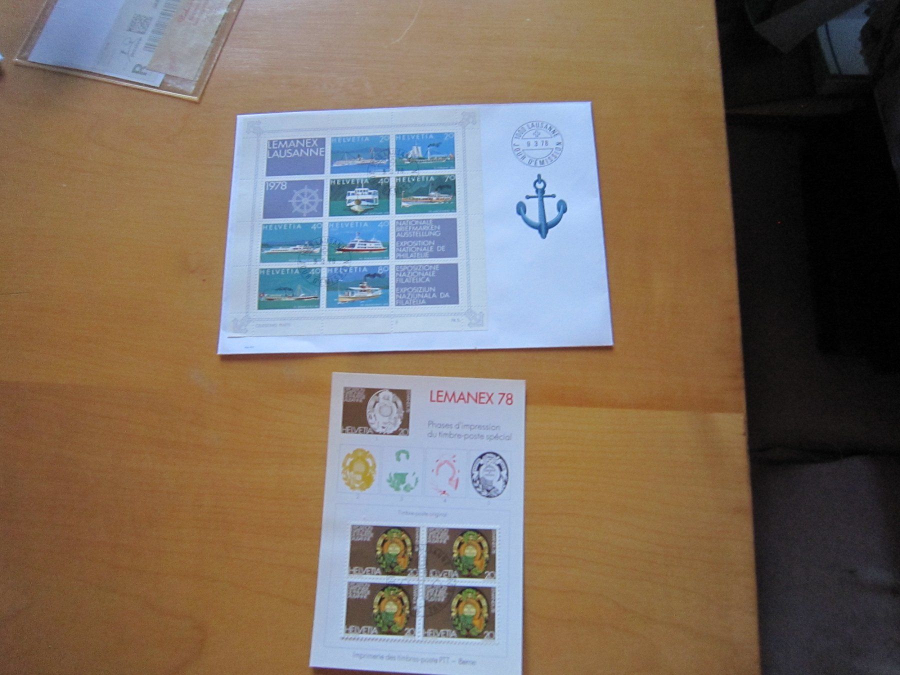 Tous les timbres: Lemanex 1978 Block und Phases d'impression – D'occasion à Giubiasco par sal_9j6w