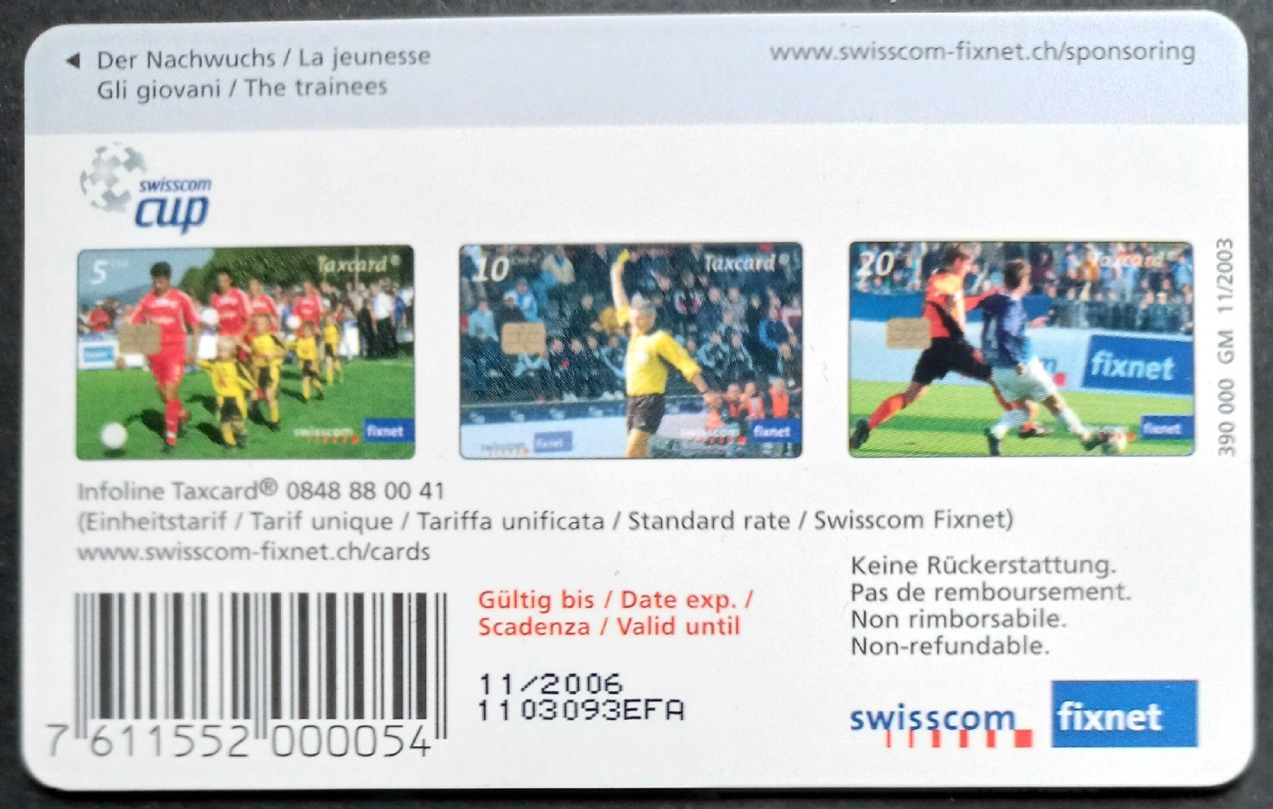 Swisscom Schede telefoniche: Taxcard - Der Nachwuchs - CH – Usato da Niederuzwil venduto da lubimaja 1