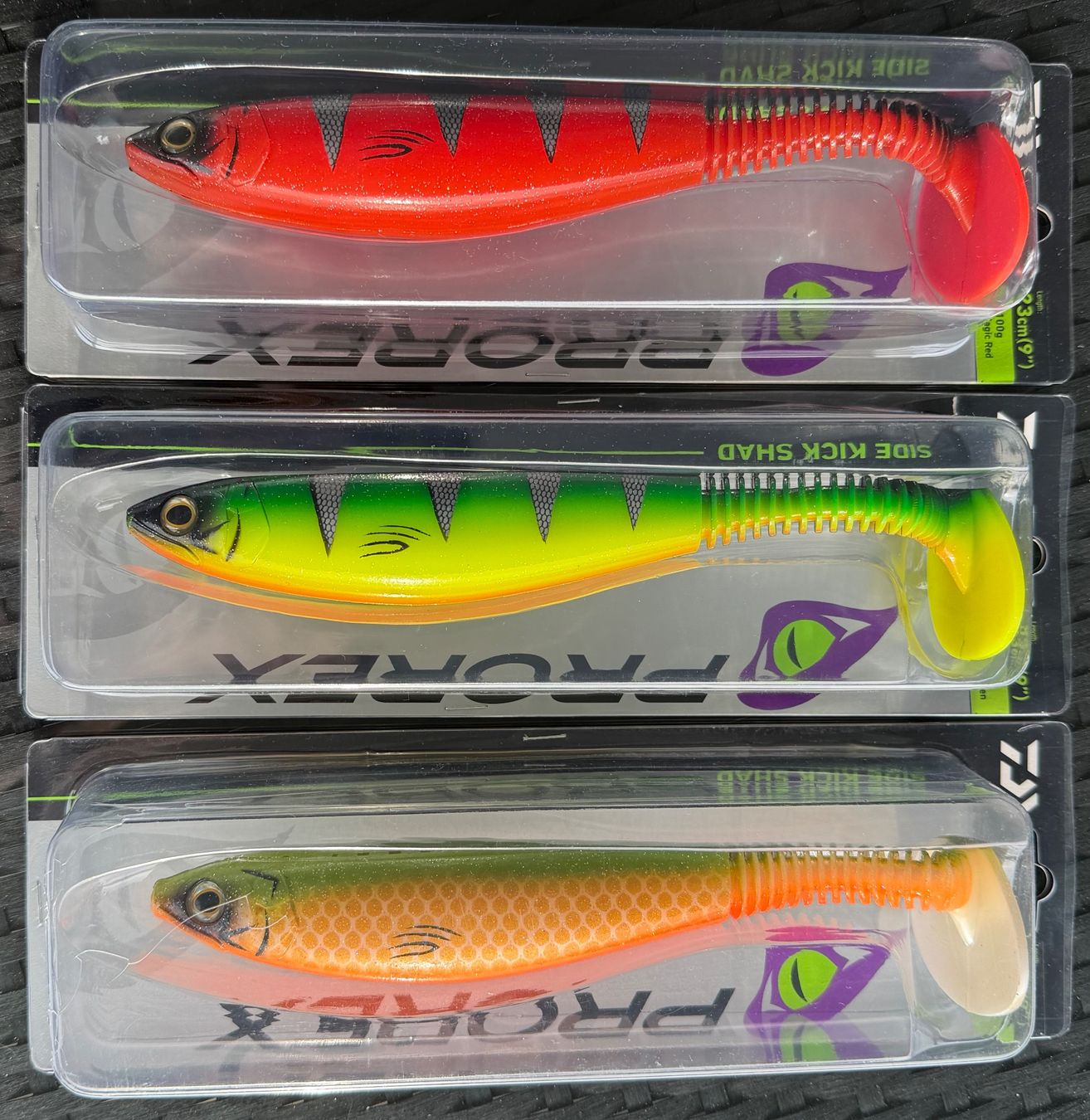 Daiwa Köder: Daiwa Prorex Side Kick 23 cm Gummifisch 3er Set #2 – Neu (gemäss Beschreibung) aus Widnau von Fishingtackle_Oggy