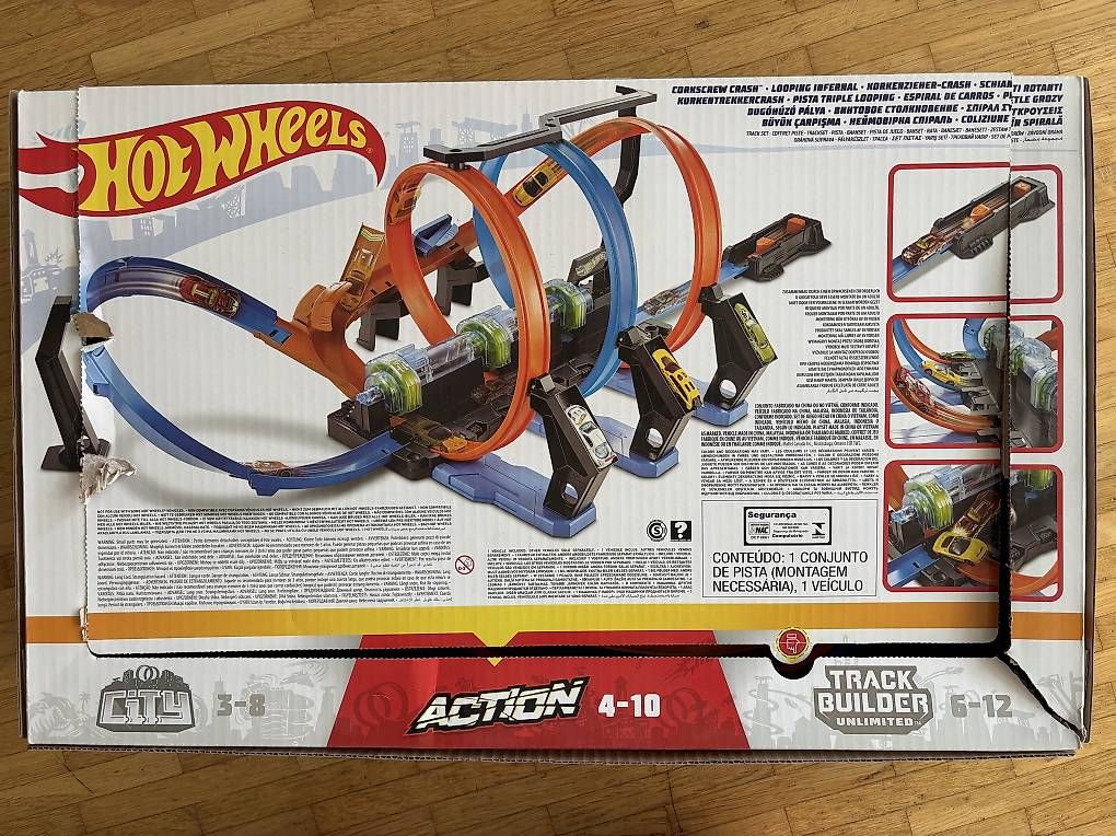 Hot Wheels Piste: Hot Wheels Korkenzieher-Crash Trackset – Usato da Gwatt (Thun) venduto da lucwyss 1