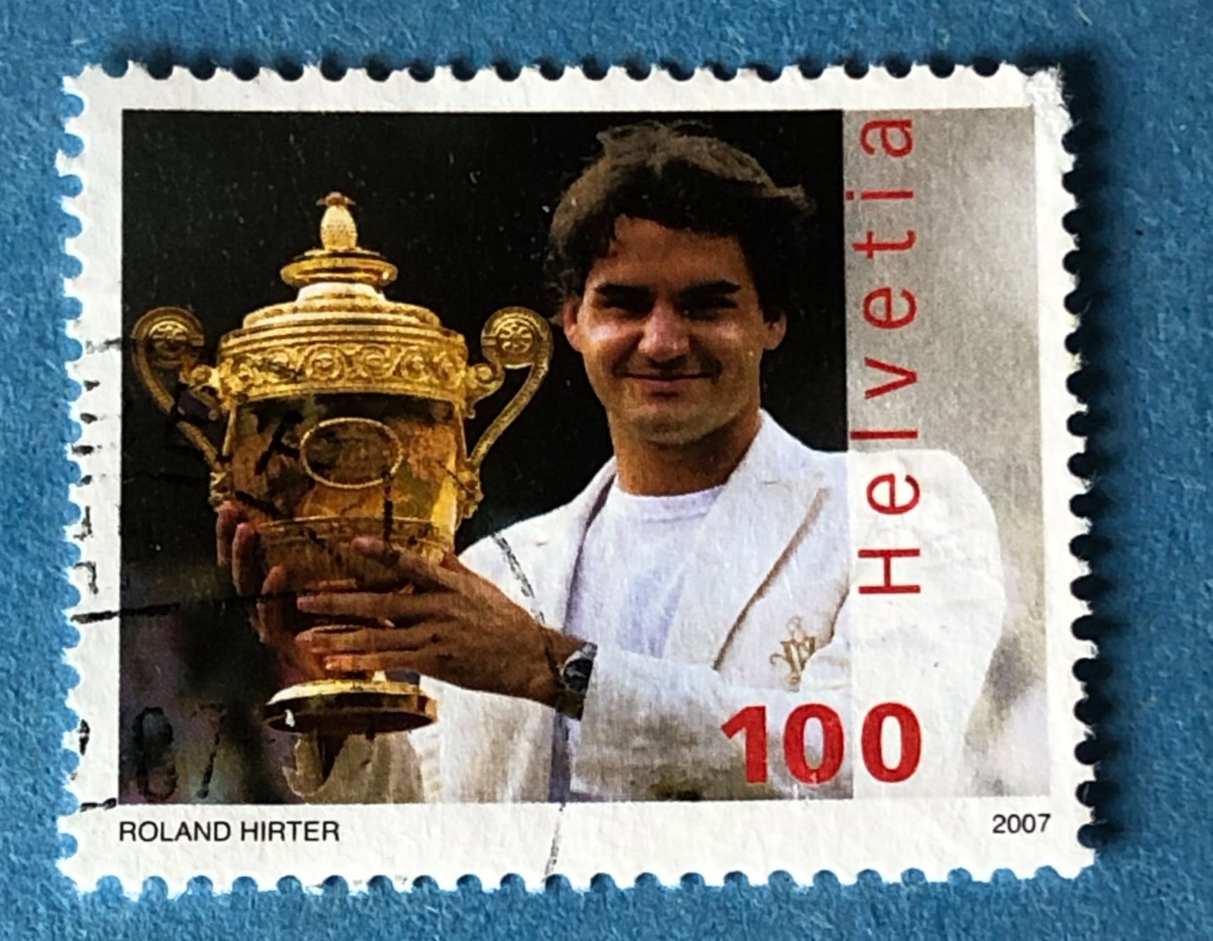 Tutti i francobolli: Nr.1229 GESTEMPELT Roger Federer 2007    – Usato da Aarau venduto da Billa007