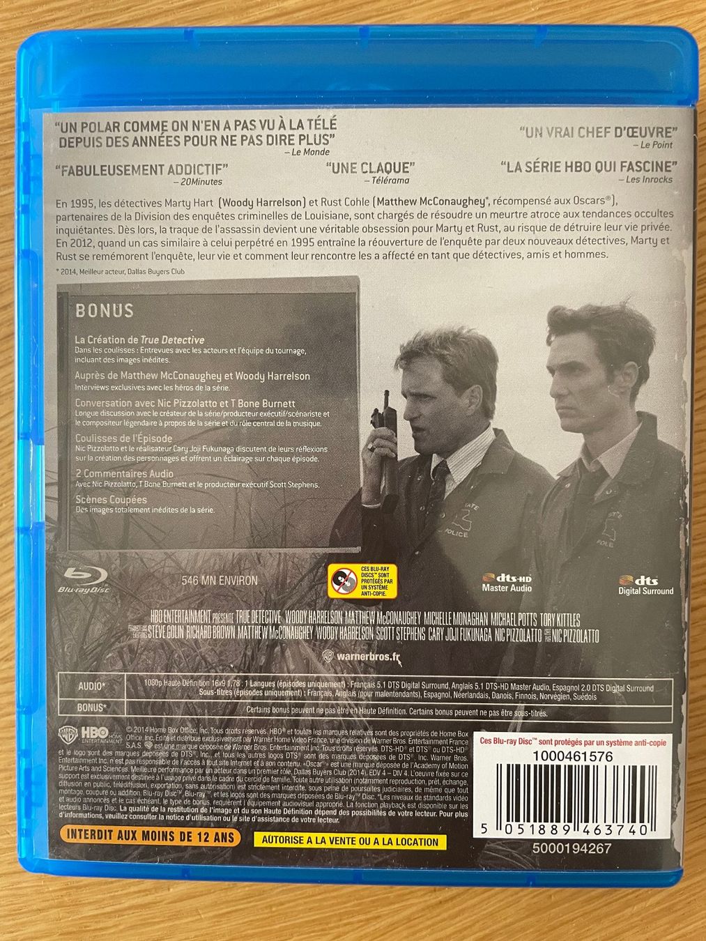 Tutti i DVDs: True Detective saison 1 (blu-ray) – Usato da Vevey venduto da c_lathion 1