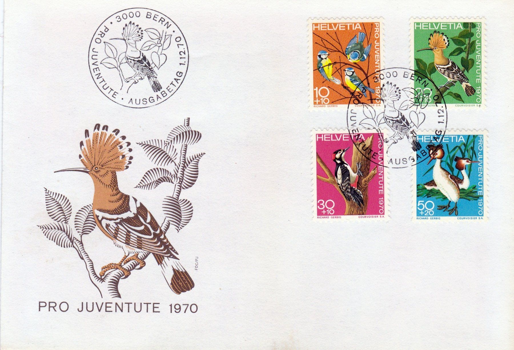 Tutti i francobolli: 8 Ersttagsbriefe Pro Juventute etc. 1965-1970 – Usato da Neuenhof venduto da Wanton 7