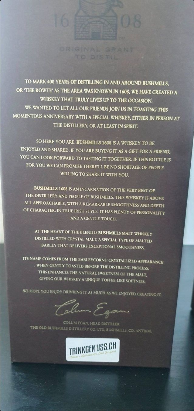 Bevande alcoliche: Bushmills 400th Anniversary Edition – Nuovo e nell'imballaggio originale da Langnau am Albis venduto da jer_pm72 4