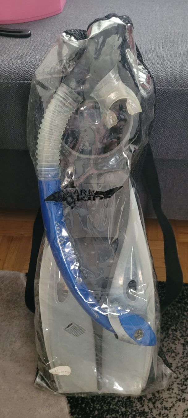Kit De Plongée Masque + Tuba Semi-sec + Palmes + Sac – Pour Adulte Et Ado, Verre Trempé, Anti-buée, Palmes Réglables