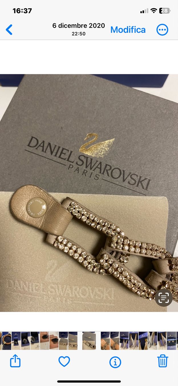 Swarovski Armbänder & -reifen: Daniel Swarovski Bracciale in pelle con cristalli – Neu (gemäss Beschreibung) aus Mendrisio von SGR85 3