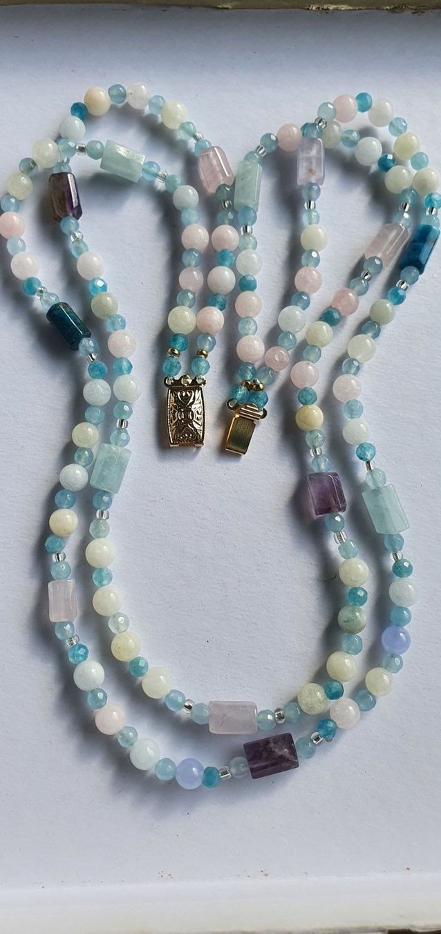 Catenine: Sommerfarben Kette. Quarz, Amethyst, Chalcedony – Nuovo (secondo la descrizione) da Benglen venduto da Meercat3 2