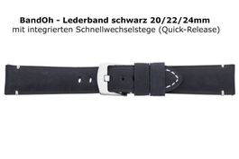 Uhrenband BandOh 24mm schwarz Quick Release