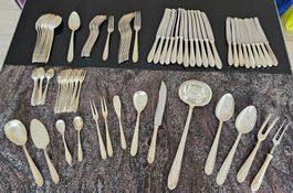 Grosses Silberbesteck-Set, Scherrer Bülach, über 85 Teile!