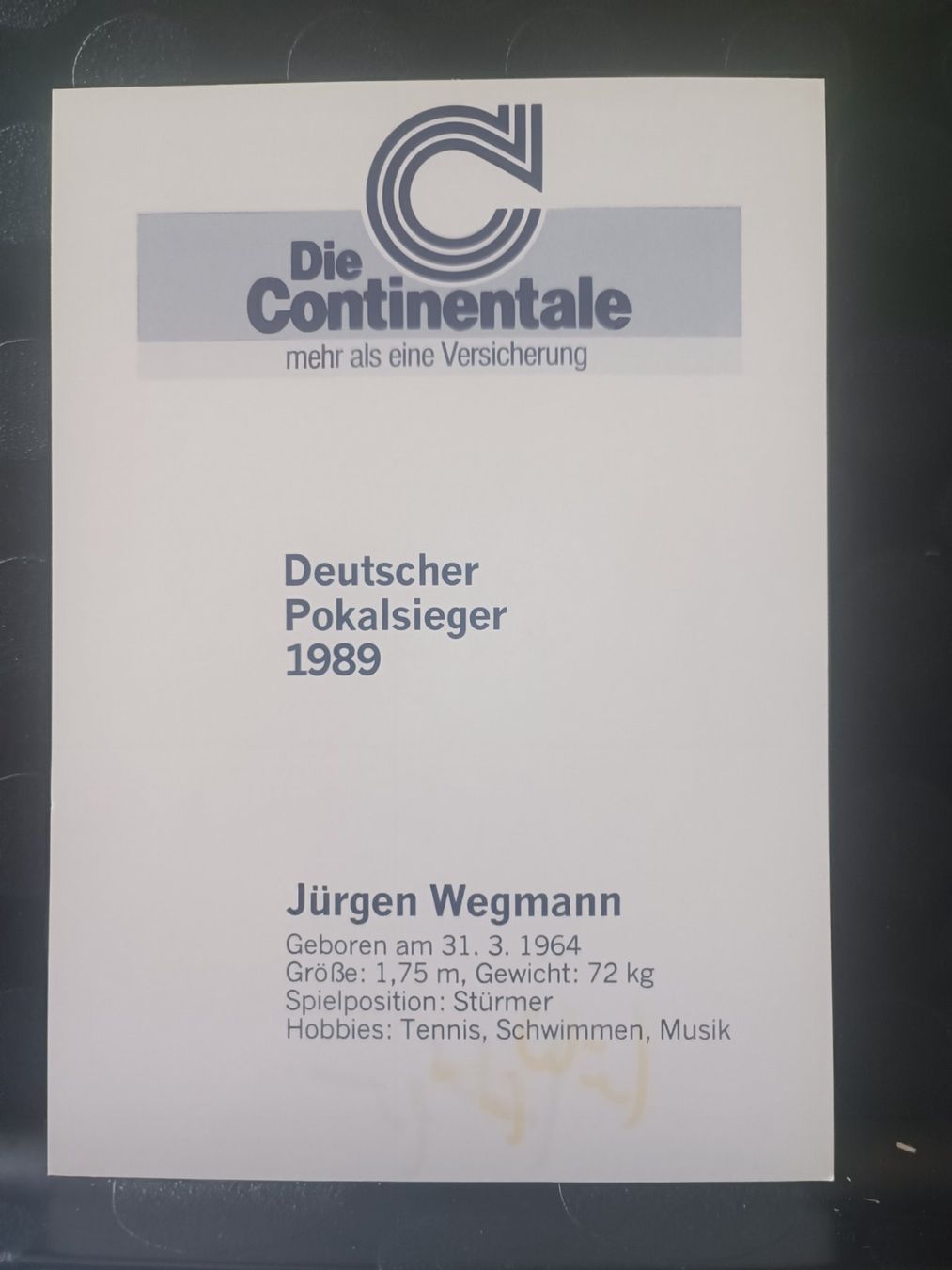 Autografi: Jürgen Wegmann - BVB - Borussia Dortmund - Handsigniert – Usato da Menziken venduto da Artographs 1