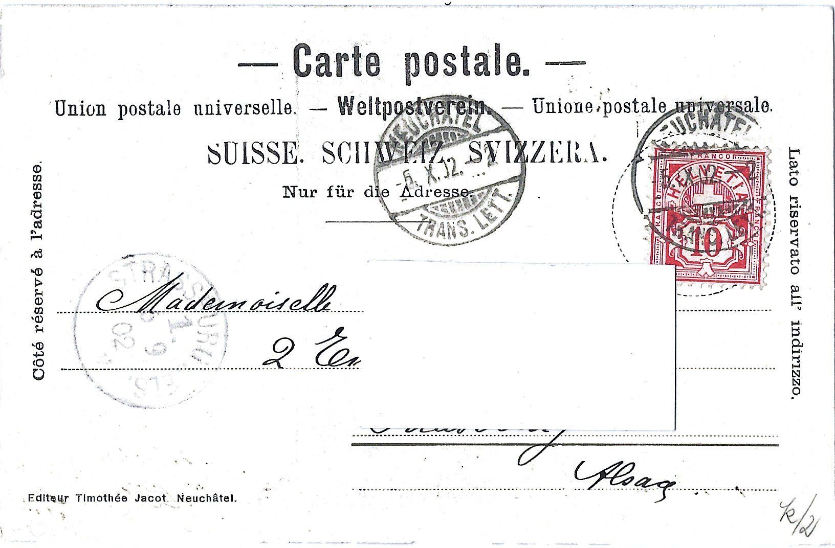 Cartes postales: Neuchâtel – D'occasion à Bütschwil par Jackson1A 1