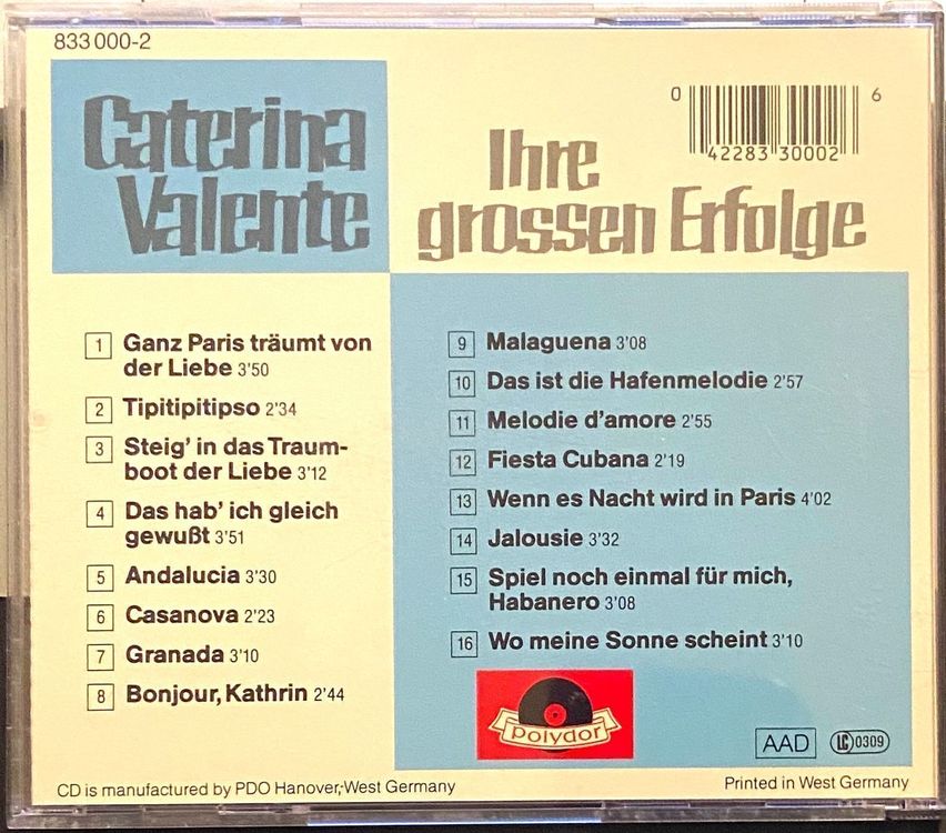 CD Caterina Valente • Ihre grossen Erfolge | Kaufen auf Ricardo