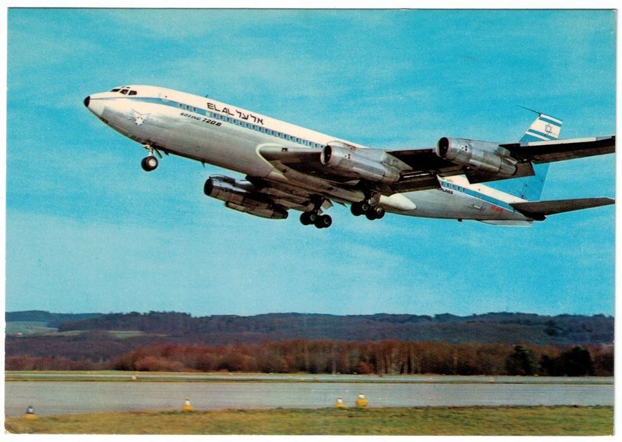Cartoline postali: EL AL Boeing 720 B – Usato da Frauenfeld venduto da POML