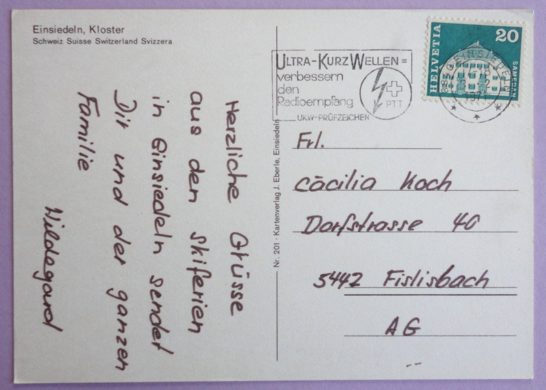 Cartes postales: Einsiedeln, Kloster – D'occasion à Fétigny par Billy2miny 1