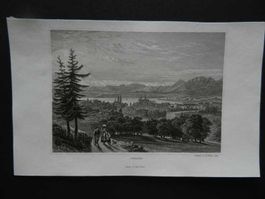 Zürich Stahlstich von Winkles