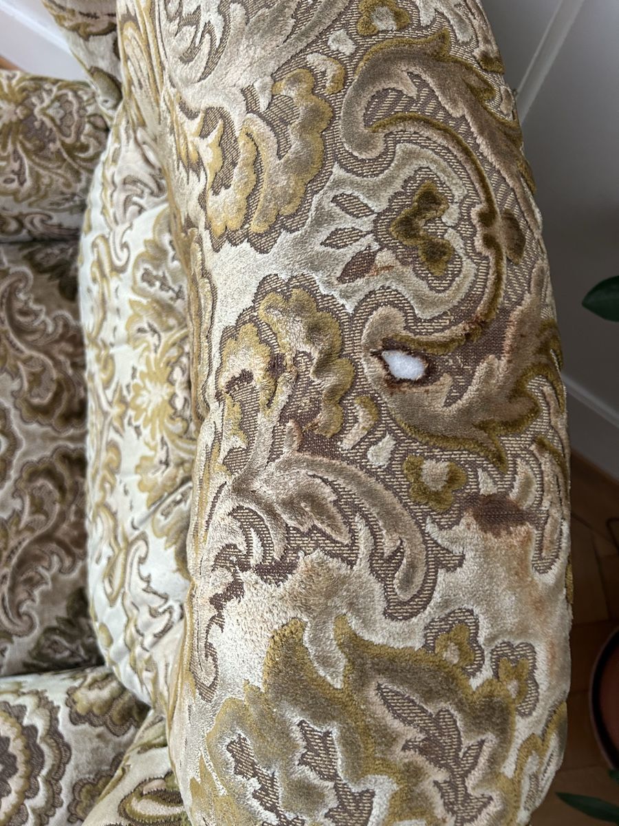 Sessel: Sessel mit Rollen und Muster, gebraucht ca. 75x90x85cm – Gebraucht aus Zürich von loooovis 1