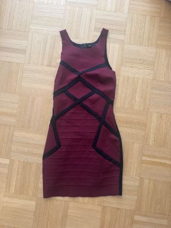 Robe Maje Bordeau et noir