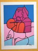 Valerio Adami Sphinx Serigraphie in 6 Farben 1970