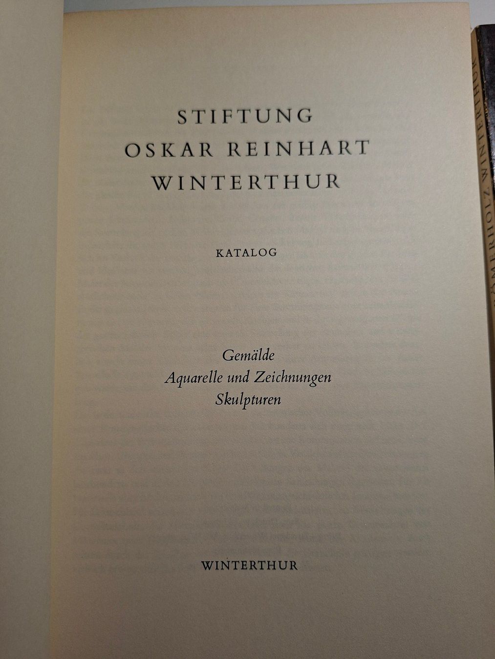 Libri: Oskar Reinhart Sammlung/Stiftung Winterthur, 2 Bände – Usato da Dietikon venduto da Buchantiqdietikon 2