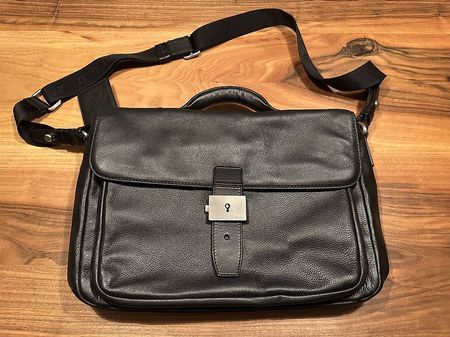 HUGO BOSS Ledertasche / Laptoptasche