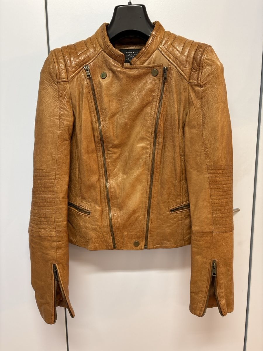 Zara Jacken: Trafaluc Lederjacke braun Bikerjacke – Neu (gemäss Beschreibung) aus Winterthur von Winti_Baer