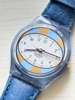 Swatch Swiss Uhr Armbanduhr Lederband transpare