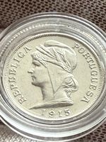 Portugal 10 Centavos coin 1915 Republic Silver