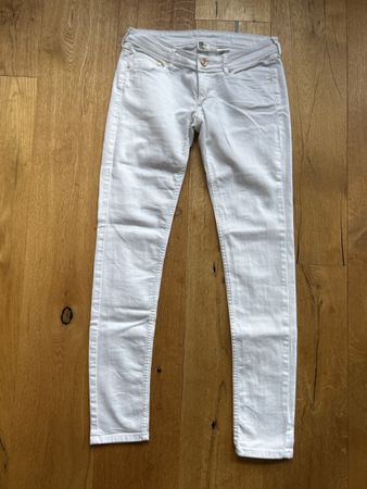 H&M Jeans Super Skinny Super Low Waist weiss 29/32